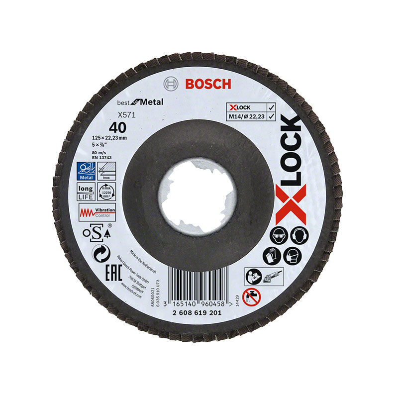 foto del prodotto bosch disco lamellare offset x lock best metal 125 grana 60 2608619202