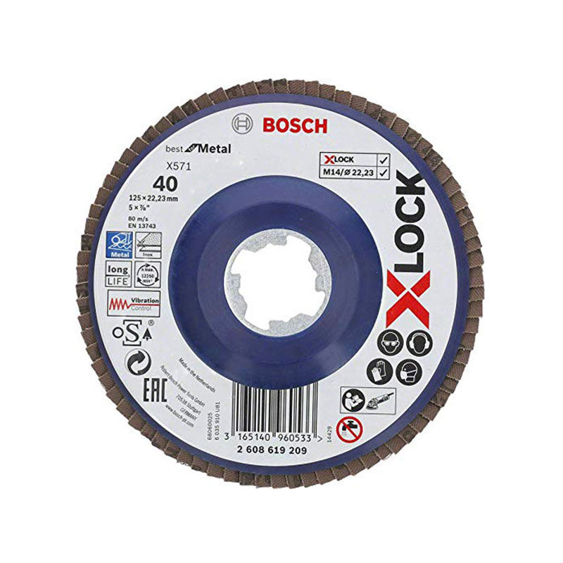 foto del prodotto bosch disco lamellare piatto x lock best metal 125 grana 80 2608619211