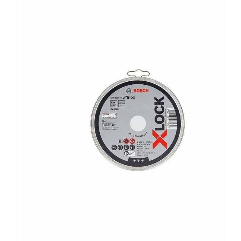 foto del prodotto bosch disco x lock standard 125x1 piatto confezione da 10 2608619267