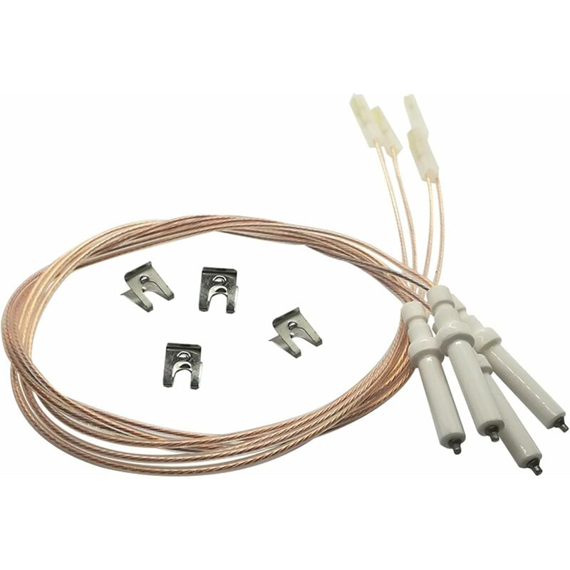 foto del prodotto bosch ericambi 4 candelette per accensione elettronica del fornello del piano cottura a gas, compatibile con siemens ariston smeg, dimensioni