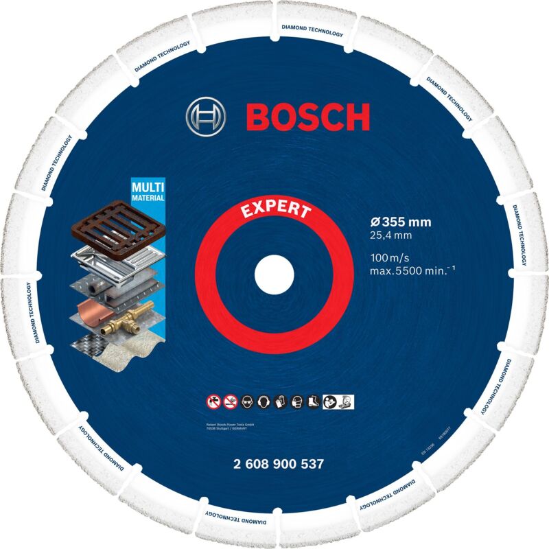 foto del prodotto bosch expert disco diamantato per metalli, 355 x 25,4 mm