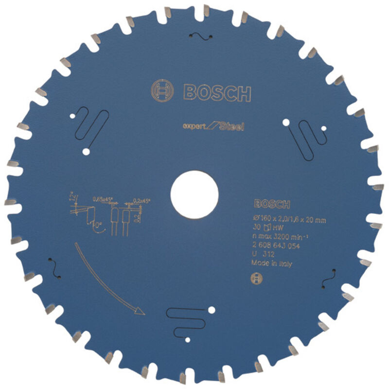 foto del prodotto bosch expert for steel lama per seghe circolari 160x20 mm per acciaio