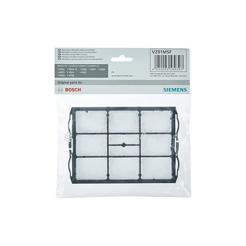 foto del prodotto bosch filtro protezione motore aspirapolvere 166374