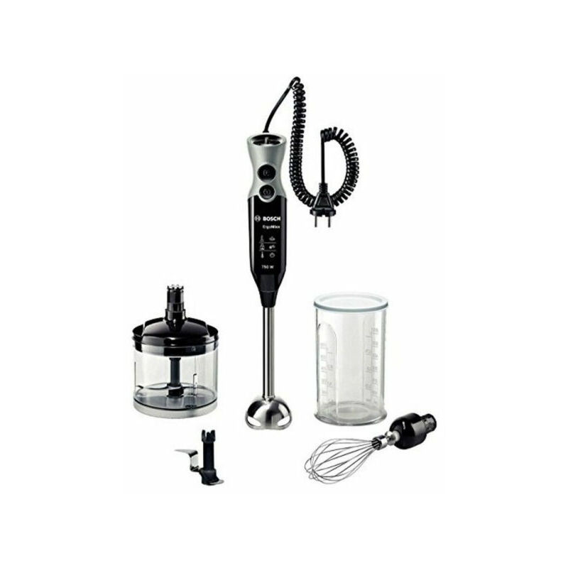 foto del prodotto bosch frullatore ad immersione msm67170 nero argentato 750 w
