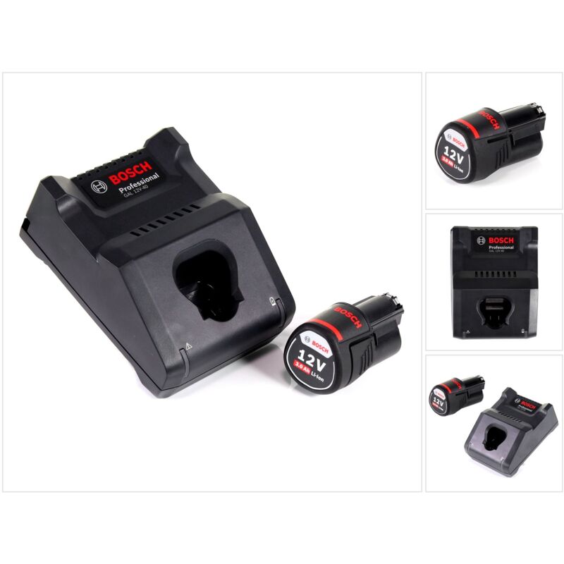 foto del prodotto bosch gal 12v 40 caricabatterie rapido professionale per batterie da 12 v 1600a019r3 batteria da 3,0 ah 1600a00x79 
