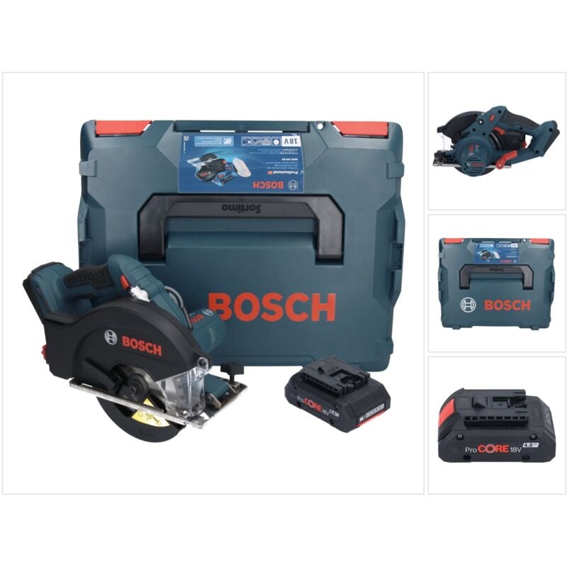 foto del prodotto bosch gkm 18v 50 professional 18 v 136 mm sega circolare a batteria per metallo senza spazzole 1x batteria procore 4,0 ah l boxx senza