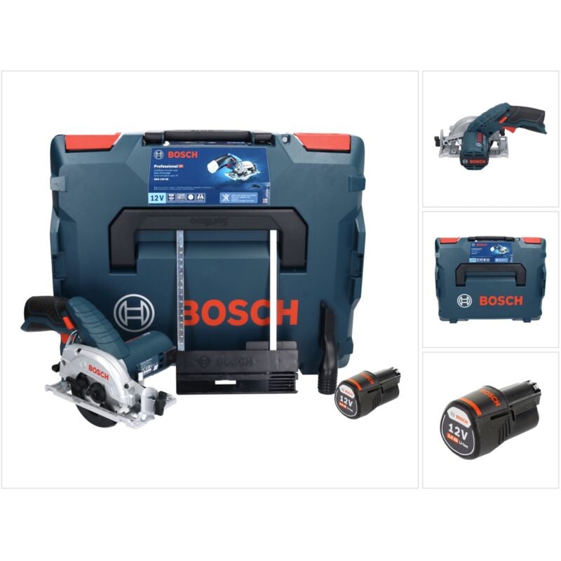 foto del prodotto bosch gks 12v 26 professional sega circolare a batteria 12v 85 mm in valigetta l boxx 1x batteria gba 12v 3,0 ah senza caricatore