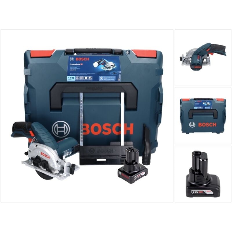 foto del prodotto bosch gks 12v 26 professional sega circolare a batteria 12v 85 mm in valigetta l boxx 1x batteria gba 12v 6,0 ah senza caricatore