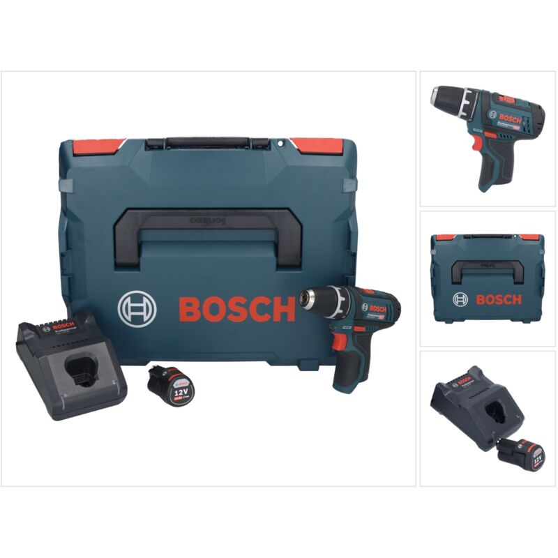 foto del prodotto bosch gsr 12v 15 professional trapano avvitatore a batteria 12v 30 nm in valigetta l boxx 1x batteria gba 3,0 ah caricabatterie gal 1230 cv