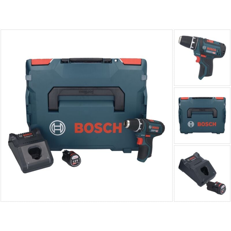 foto del prodotto bosch gsr 12v 15 trapano avvitatore a batteria professionale 12 v 30 nm 1x batteria 2,0 ah caricabatterie l boxx