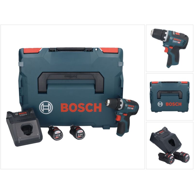 foto del prodotto bosch gsr 12v 35 trapano avvitatore a batteria professionale 12 v 35 nm brushless 2 batterie da 2,0 ah caricabatterie l boxx