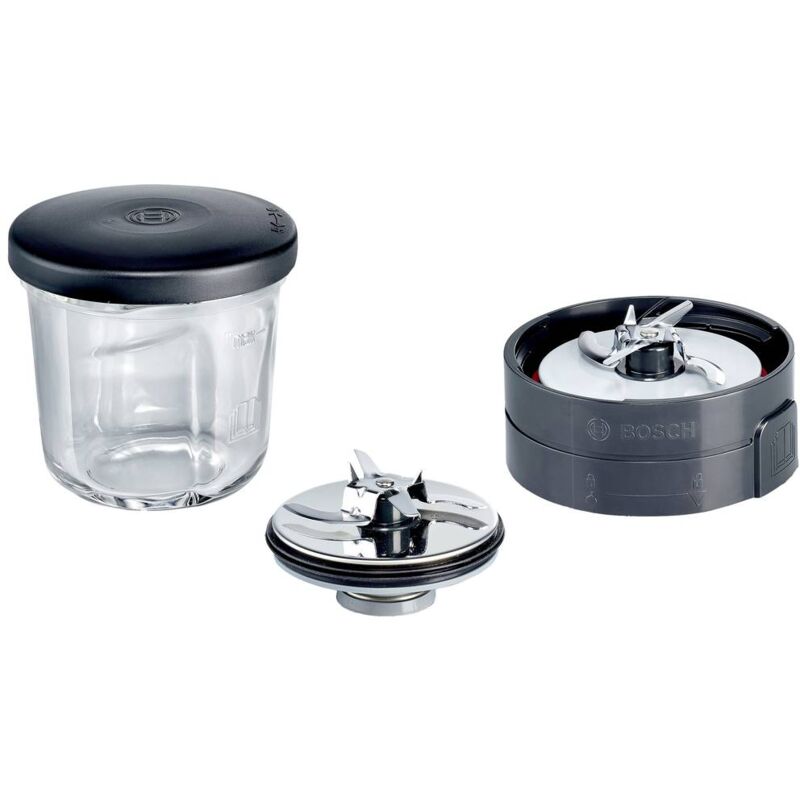 foto del prodotto bosch haushalt muz45xcg1 tritatutto trasparente, nero