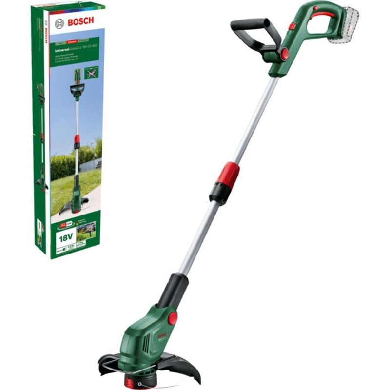 foto del prodotto bosch hobby bosch attrezzature da giardino tagliabordi aku 18v, portata 23 cm, senza batteria e caricabatterie 06008c1g01