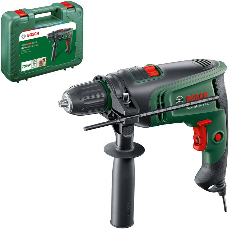 foto del prodotto bosch hobby kit valigetta trapano battente a percussione elettrico bosch universal impact 730 730 w
