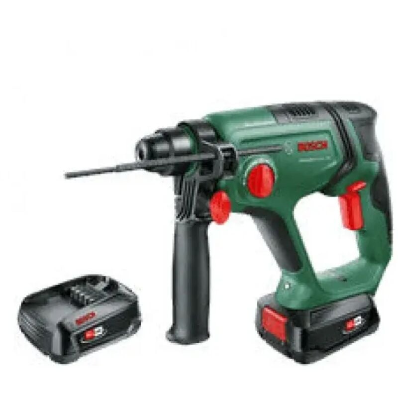 foto del prodotto bosch hobby universalhammer 18v tassellatore multifunzione sds plus con due batterie 18 v