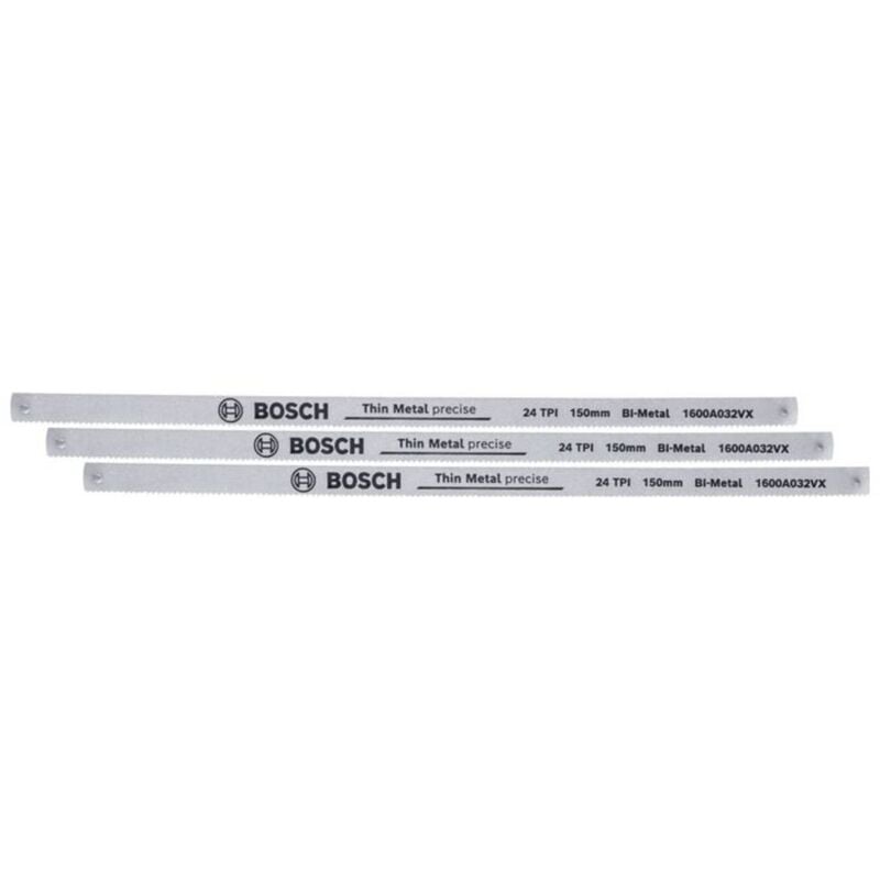 foto del prodotto bosch home and garden 1600a032ul utensili manuali lame per seghetto da 150 mm 24 tpi 3 pezzi lunghezza lama della sega
