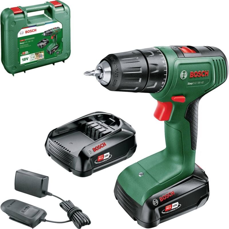 foto del prodotto bosch home and garden easydrill 18v 40 06039d8002 trapano avvitatore a batteria 18 v 1.5 ah li ion incl. seconda batter