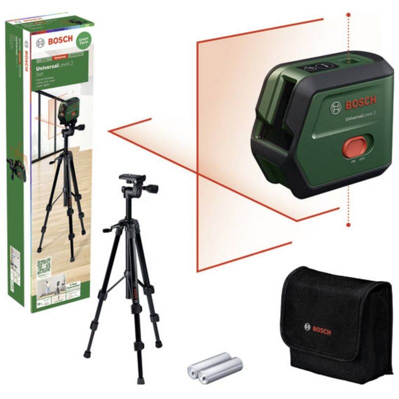foto del prodotto bosch home and garden universallevel 2 set laser a croce raggio di azione max. 12 m