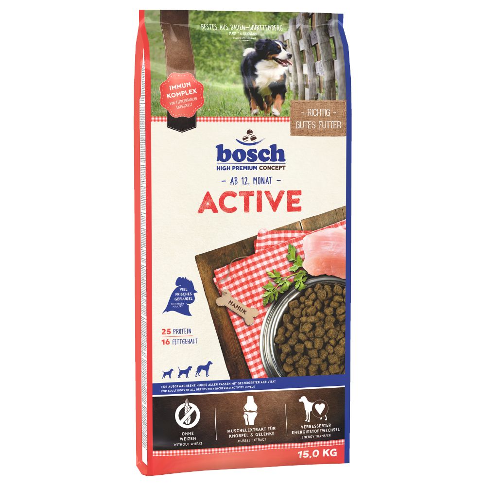 foto del prodotto bosch hpc active crocchette per cane 15 kg