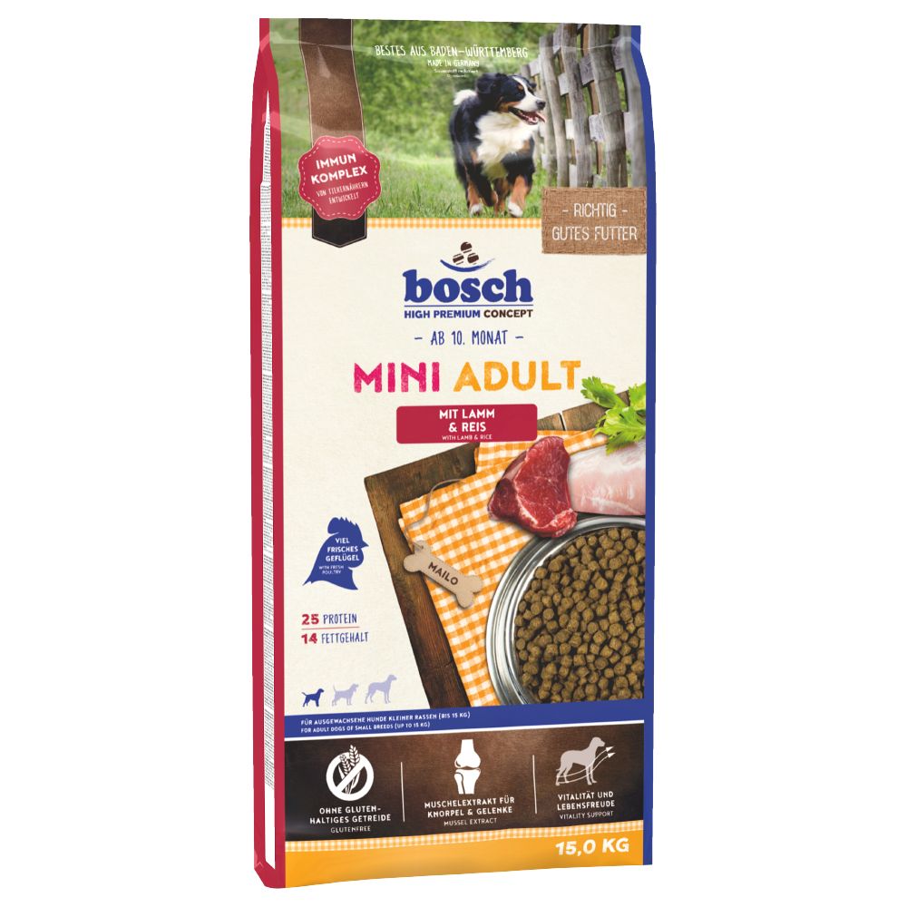 foto del prodotto bosch hpc adult mini agnello riso 15 kg