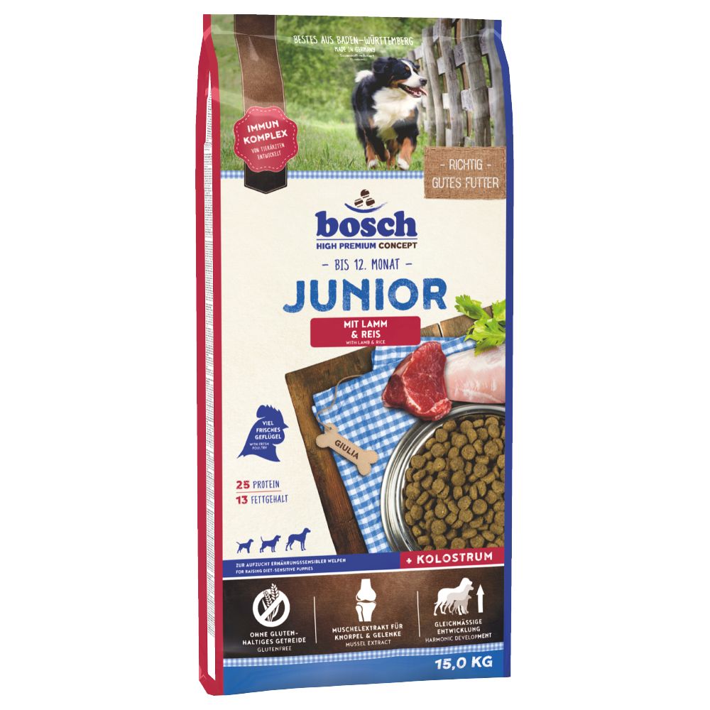 foto del prodotto bosch hpc junior agnello riso crocchette per cane 15 kg