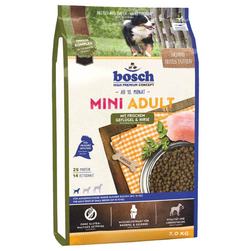 foto del prodotto bosch hpc mini adult pollo miglio 3 kg