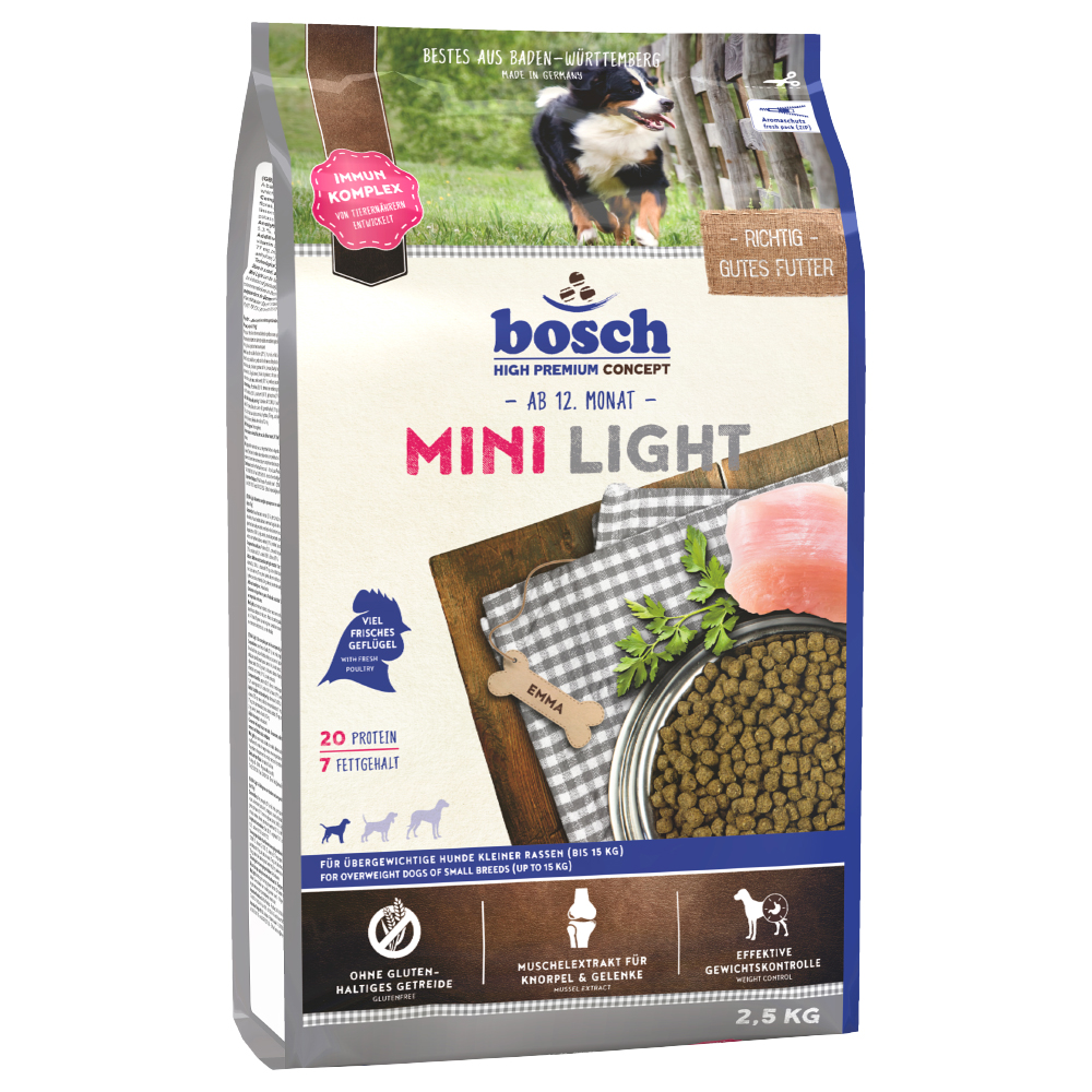 foto del prodotto bosch hpc mini light crocchette per cane 2,5 kg