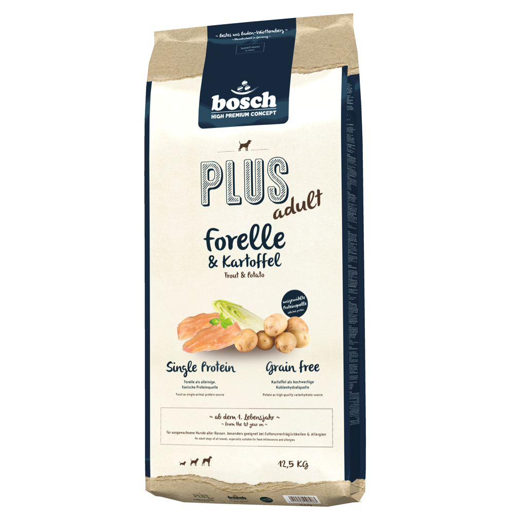 foto del prodotto bosch hpc plus trota patate crocchette per cane 12,5 kg