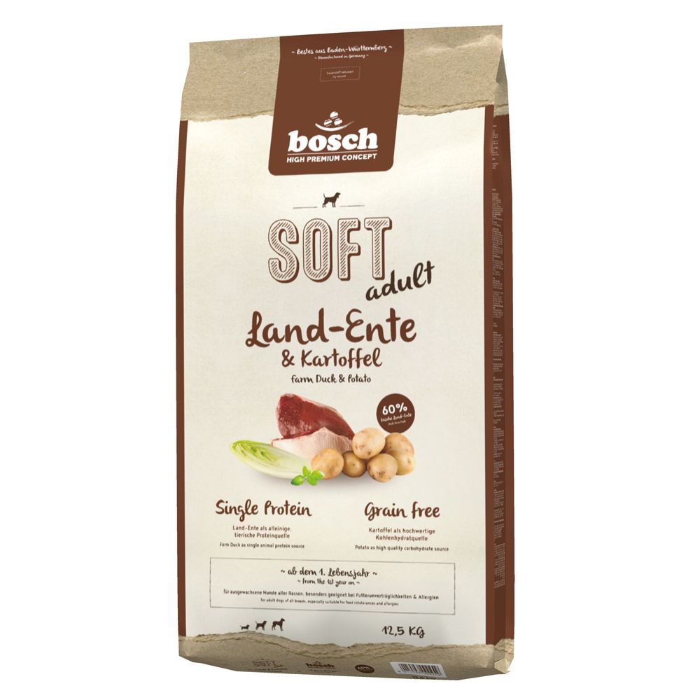 foto del prodotto bosch hpc soft anatra &amp; patate - 12,5 kg