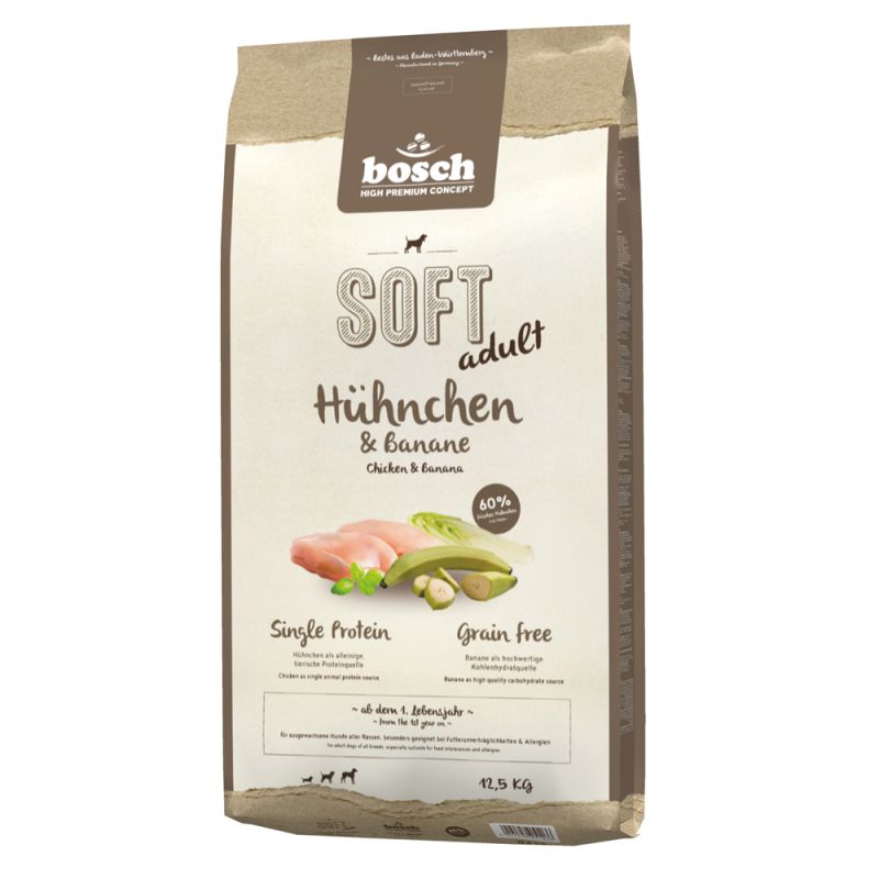 foto del prodotto bosch hpc soft pollo banana crocchette per cane 12,5 kg