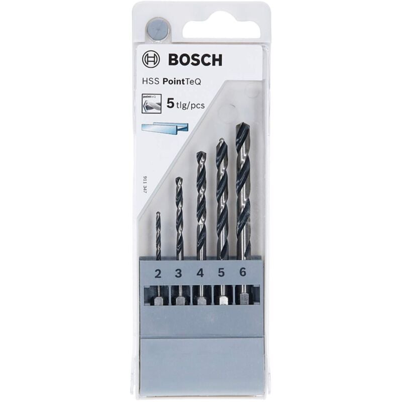 foto del prodotto bosch - hss twist drill bit pointteq sey bit de scalpello affilato 5 pezzo/i