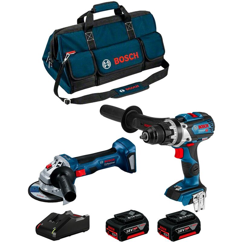 foto del prodotto bosch kit bk2013bag gsr 18v 110 c gws 18v 7 2 x 4,0 ah gal18v 40 hd bag 