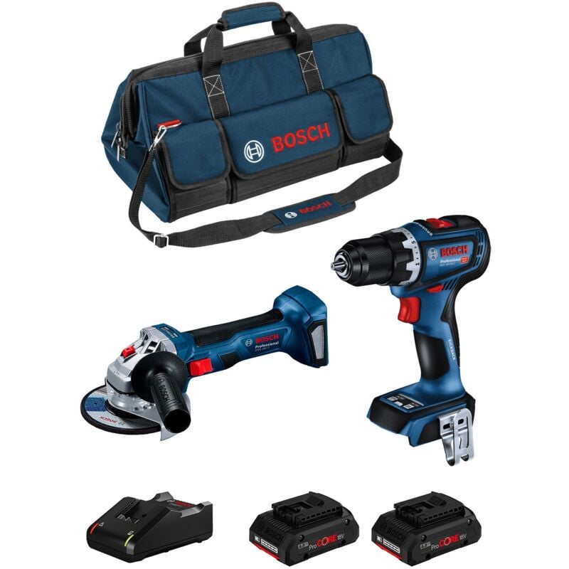 foto del prodotto bosch kit bk2018bag gsr 18v 90 c gws 18v 7 2 x 4,0 ah procore gal18v 40 hdbag 