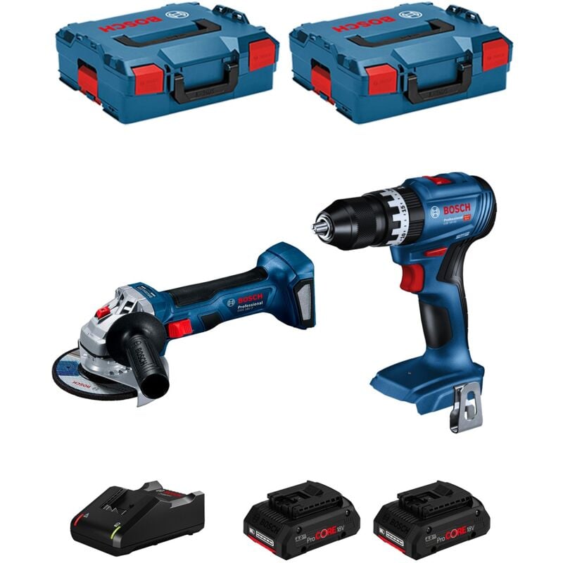 foto del prodotto bosch kit bk220 gws 18v 7 gsb 18v 45 2 x 4,0 ah procore gal18v 40 2 x l boxx 136 