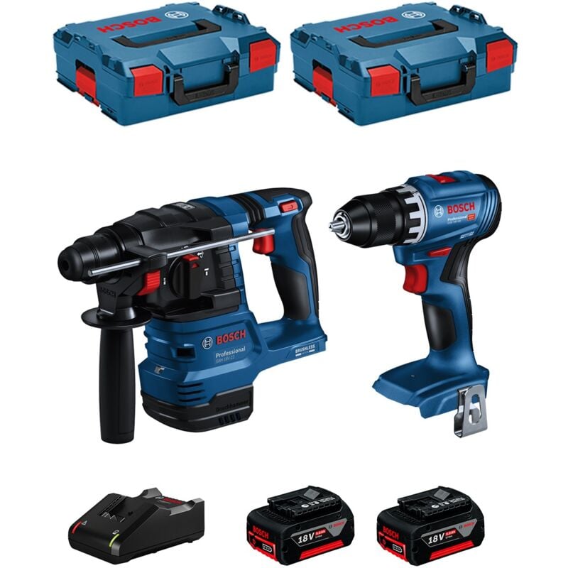 foto del prodotto bosch kit bk222 gbh 18v 22 gsr 18v 45 2 x 5,0 ah gal18v 40 2 x l boxx 136 