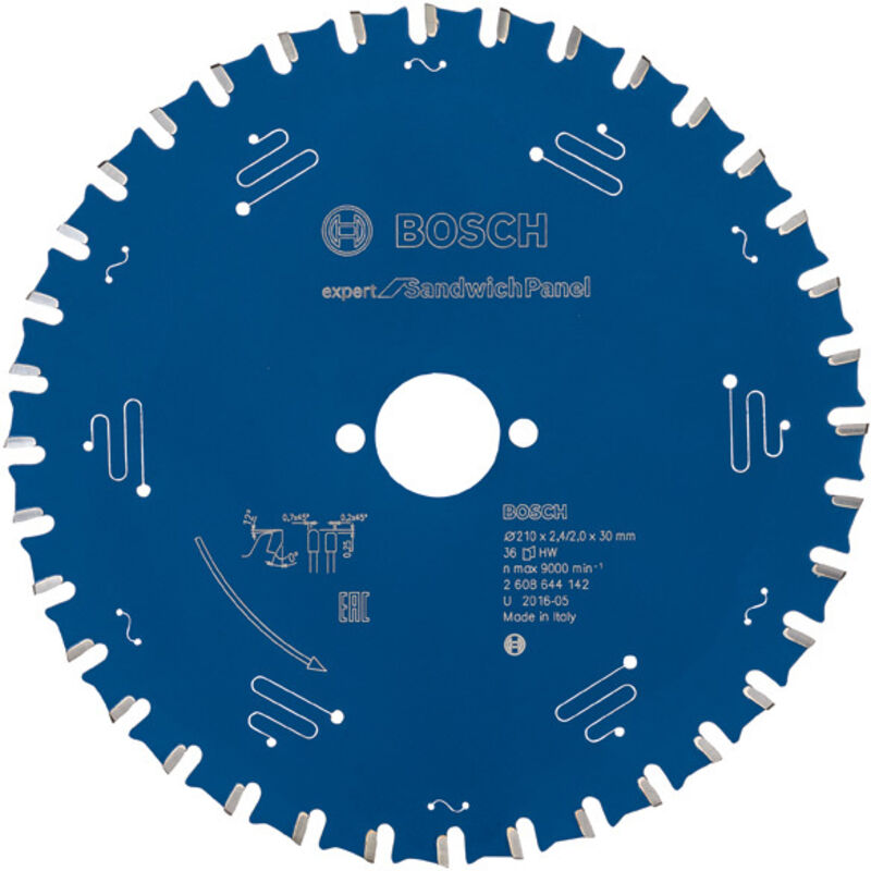 foto del prodotto bosch - la lama per sega circulaire.expert sp 210x2,4x30mm z36 tf