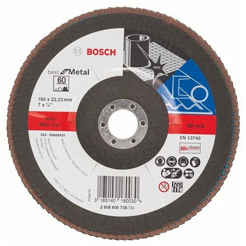 foto del prodotto bosch lam.x571 best metal 180mm c n.fv g60