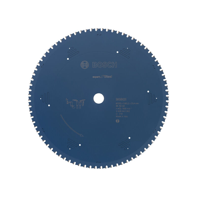 foto del prodotto bosch lama circolare expert per acciaio 355 x 25,4 x 2,6 mm, 80
