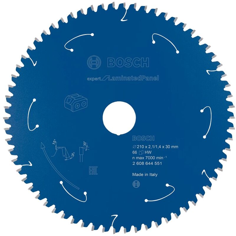 foto del prodotto bosch lama circolare expert per pannelli laminati professional 210 x 30 x 2,1 mm 66 denti 2608644551 