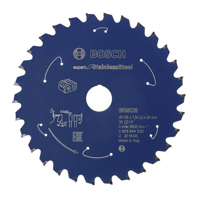 foto del prodotto bosch lama per sega circolare ad 136mm z.30 hltcg trapano 20mm taglio w.1.5mm hm