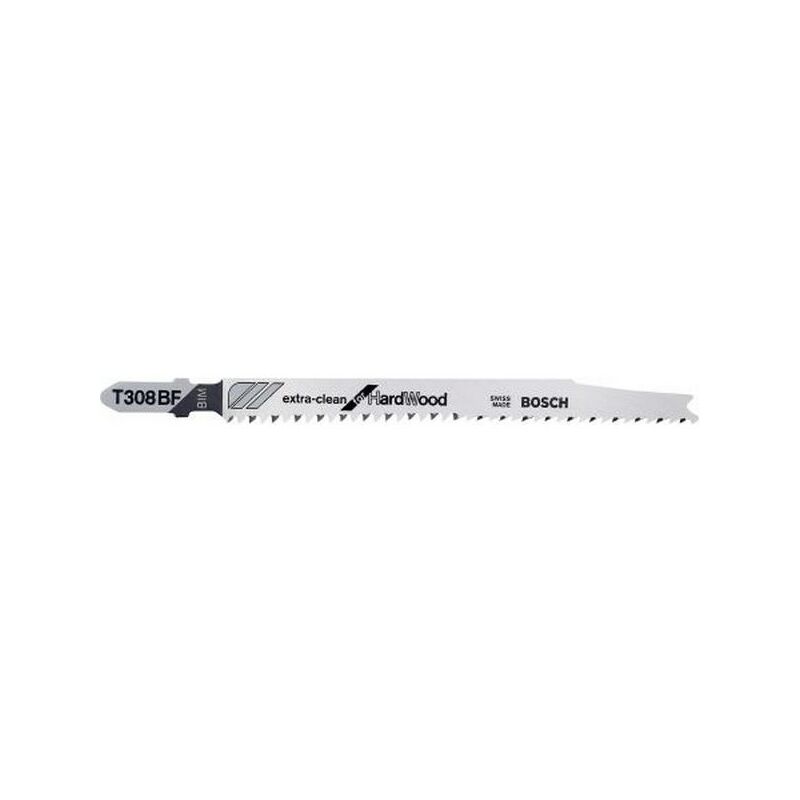 foto del prodotto bosch lama seghetto alternativo per legno, fine taglio dritto, n. t 308 bf, lama di qualit bim lunghezza totale 117 millimetri, senza denti 2,2