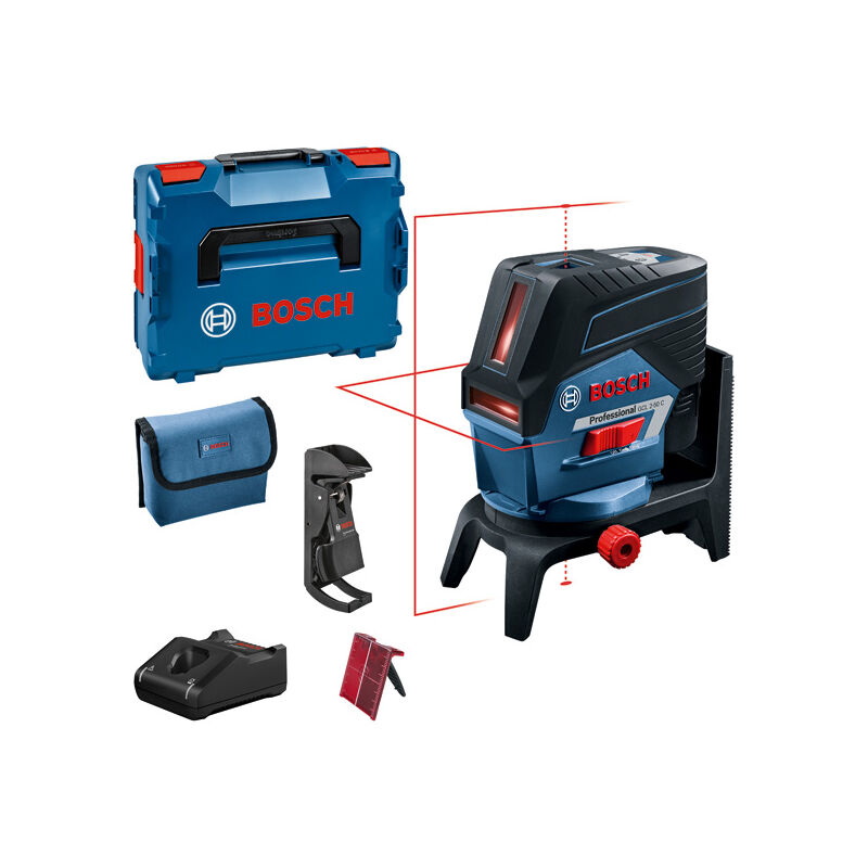 foto del prodotto bosch laser combinato gcl 2 50 c con 1x batteria agli ioni di litio da 2,0 ah nel set caricabatterie in l boxx