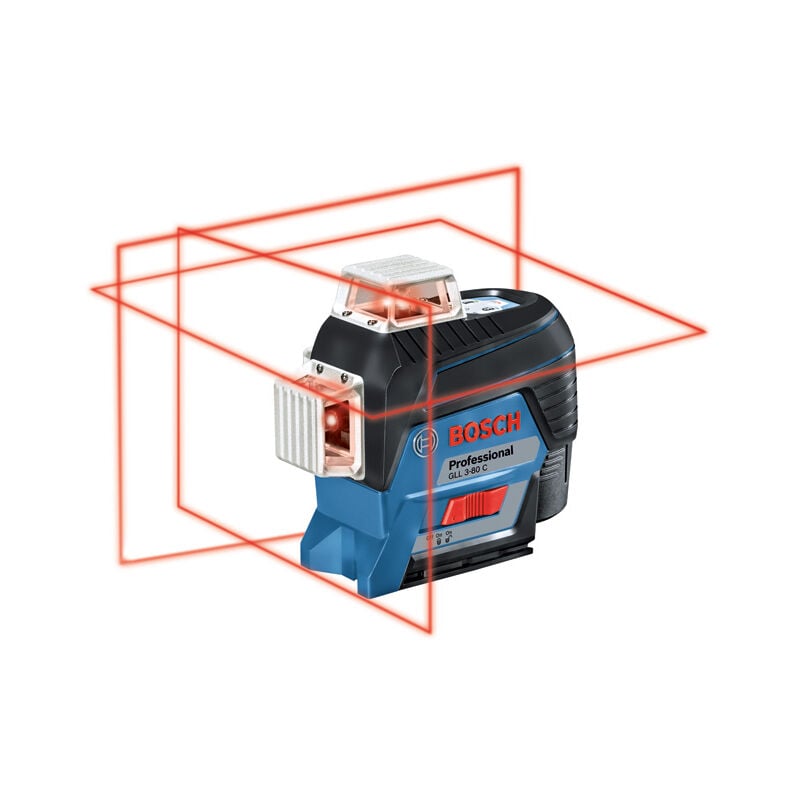 foto del prodotto bosch laser di linea gll 3 80 c con 1x batteria da 2,0 ah ricevitore laser lr 7 in l boxx
