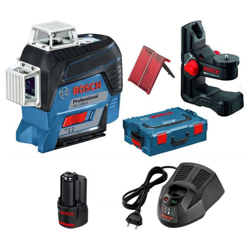 foto del prodotto bosch laser linee gll3 80c auto 3 piani 30m bm1 l boxx 0601063r02