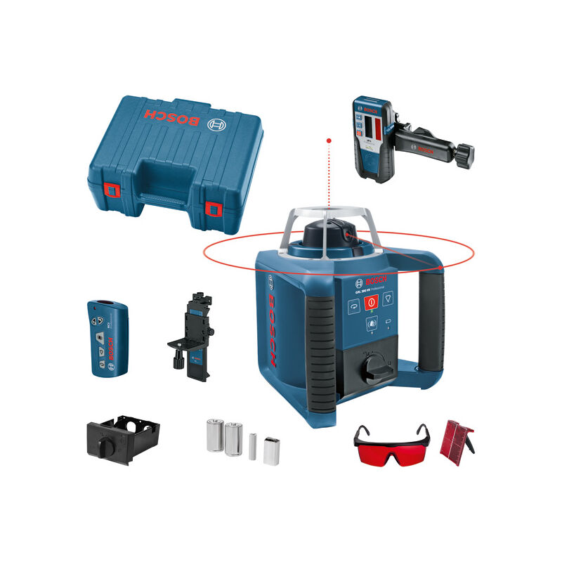 foto del prodotto bosch laser rotativo grl 300 hv con accessori in una valigetta per tuttofare
