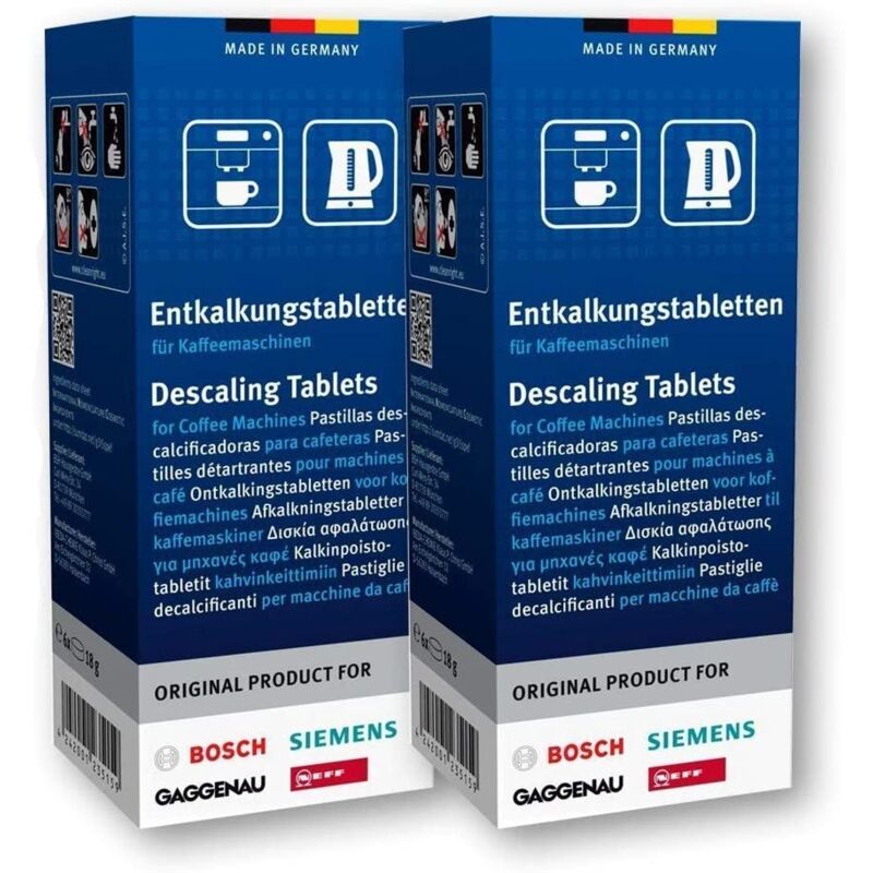 foto del prodotto bosch lotto di 2 scatole da 6 pastiglie anticalcare tassimo macchina da caffe, caffettiera 43577074050535005021