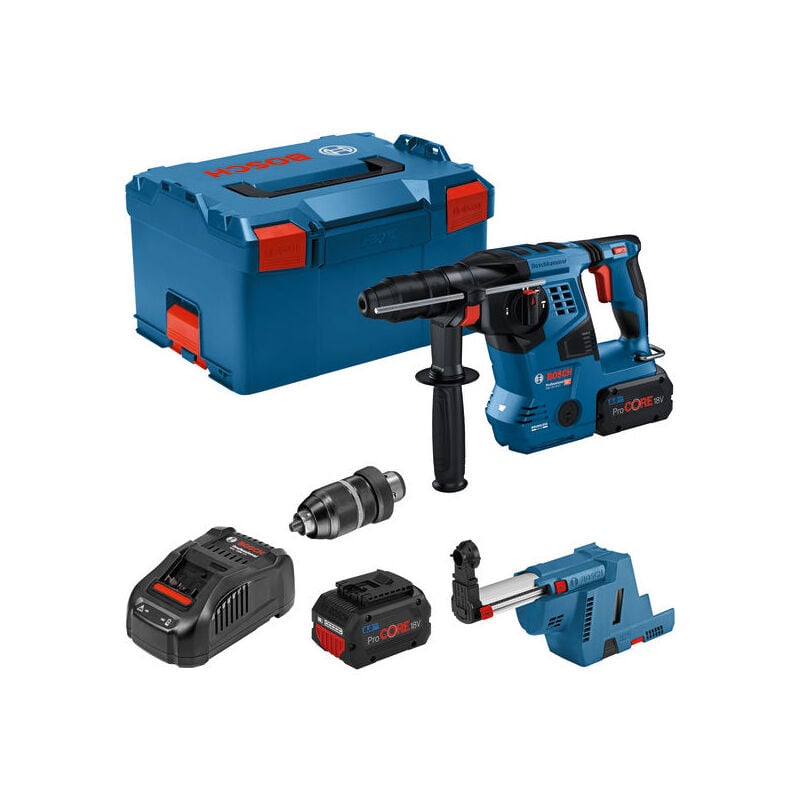 foto del prodotto bosch martello perforatore a batteria gbh 18v 28 cf, sds plus, 2x 8,0 ah procore gde 18v 16