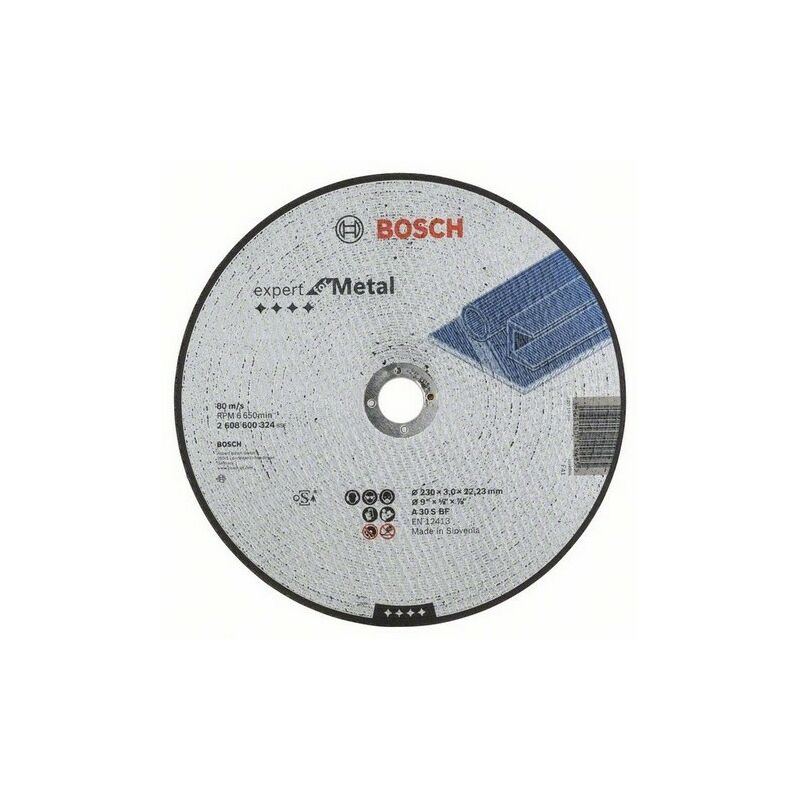 foto del prodotto bosch mola da taglio pro metal 230x3x22 23 mm per smerigliatrici angolari grandi con dado di serraggio 260860032