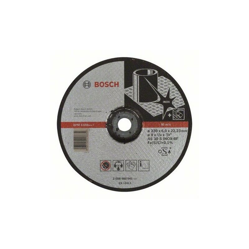 foto del prodotto bosch mola expert con mozzo sfalsato in acciaio inox speciale 230x6,0 mm 2608600541