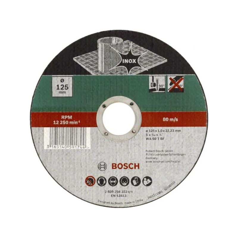foto del prodotto bosch mola taglio inox 115x22,23x1,6 diritta